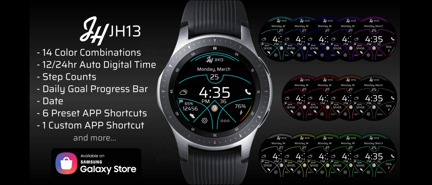 JH13 – Multicolor Premium Digital Watch Face